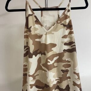 Ces Femme Women's Brown Camo Cami Tank Medium